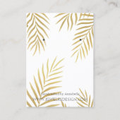 Gold Foil Leaf Earring Jeweling Display Custom Visitekaartje (Voorkant)