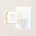 Gold Foil Leaf Wreath 60th Birthday Invitation Folie Kaarten<br><div class="desc">Gold Foil Leaf Wreath 60th Birthday Invitation Matching collectie in Niche and Nest store. Kunstwerk van www.EssemCreatives.etsy.com"</div>