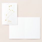 Gold Foil LEO Zodiac Sign Constellation Folie Kaarten (Display)