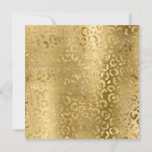 Gold Foil Leopard Glam 50th Birthday Kaart (Achterkant)