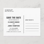 Gold Foil Lettering Foto opslaan Datum Aankondigingskaart (Achterkant)