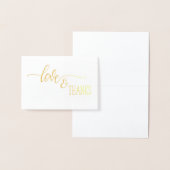 Gold Foil Liefde en Bedankt Bedankt Kaarten (Display)