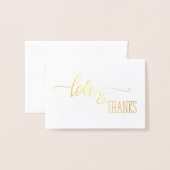 Gold Foil Liefde en Bedankt Bedankt Kaarten (Voorkant met envelop)