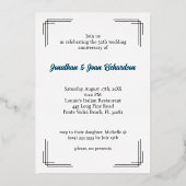 Gold Foil Lijst 50e Jubileum Folie Feestdagenkaart (Achterkant)