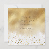 Gold Foil Lijst Baby Photo Square Hartelijk dank (Achterkant)