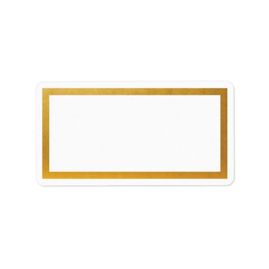 Gold Foil Lijst Blank Adres Etiket (Voorkant)