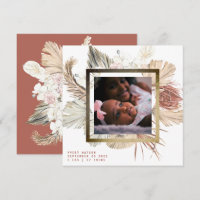 Gold Foil Lijst Boho Pampas Boho Foto Birth