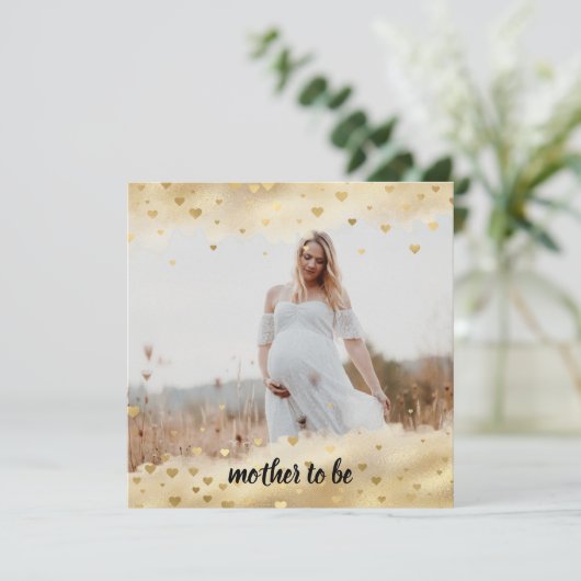 Gold Foil Lijst Mam Fotoaankondiging (Staand voorkant)