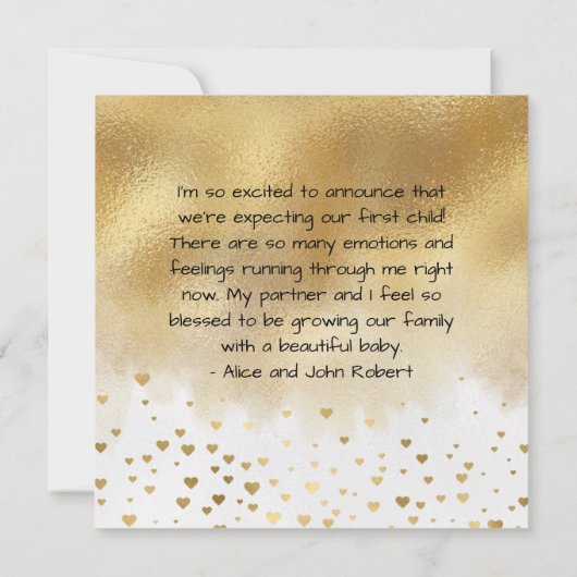 Gold Foil Lijst Mam Fotoaankondiging (Achterkant)