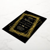 GOLD FOIL Lijst Tekst Nikah Walima Islamic Wedding Folie Uitnodiging (Gedraaid)