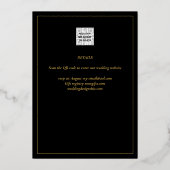 GOLD FOIL Lijst Tekst Nikah Walima Islamic Wedding Folie Uitnodiging (Achterkant)