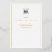 GOLD FOIL Lijst Tekst Nikah Walima Islamic Wedding Folie Uitnodiging (Achterkant)