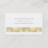 Gold Foil Lips Makeup Artist Visitekaartje (Achterkant)