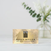 Gold Foil | Logo van luxe bedrijfsgebouwen Visitekaartje (Staand voorkant)