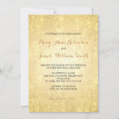 Gold Foil Look Stars Confetti Wedding Kaart (Voorkant)
