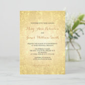 Gold Foil Look Stars Confetti Wedding Kaart (Staand voorkant)
