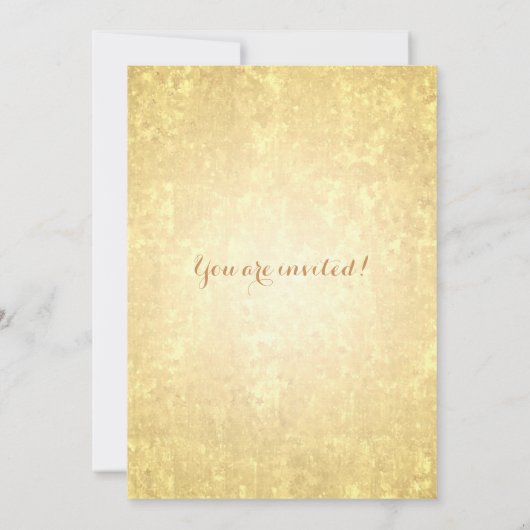 Gold Foil Look Stars Confetti Wedding Kaart (Achterkant)