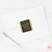 Gold Foil Look Typografie Vakantie Stickers (Envelop)