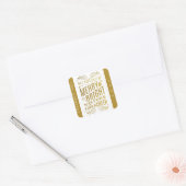 Gold Foil Look Typografie Vakantie Stickers (Envelop)
