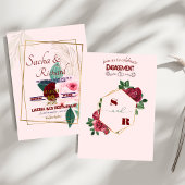 Gold Foil-Look Verloving Aankondigingsuitnodiginge Kaart