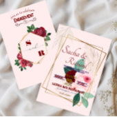 Gold Foil-Look Verloving Aankondigingsuitnodiginge Kaart