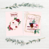 Gold Foil-Look Verloving Aankondigingsuitnodiginge Kaart