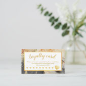 Gold Foil Loyalty Card Oranje grijs zwart (Staand voorkant)
