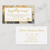 Gold Foil Loyalty Card Oranje grijs zwart (Voorkant / Achterkant)