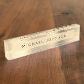 Gold Foil | Luxe Professional Executive Naambordje (Zijkant)