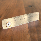 Gold Foil | Luxe Professional Executive Naambordje (Zijkant)