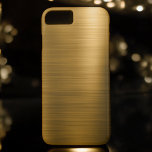 Gold Foil Luxury Metallic Pattern iPhone 8/7 Hoesje<br><div class="desc">Gold Foil Luxury Faux Metallic RVS Monogram Eenvoudig en Elegant Hoesje. Dit Pattern hoesje kan worden aangepast om uw voornaam op te nemen. Neem contact op met de ontwerper voor aangepaste bijpassende producten.</div>