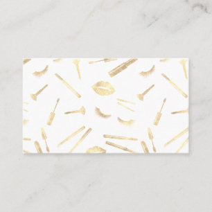 GOLD FOIL make-up artist wimpers lippen lippenstif Visitekaartje