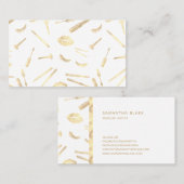GOLD FOIL make-up artist wimpers lippen lippenstif Visitekaartje (Voorkant / Achterkant)