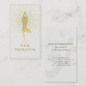 Gold Foil Mandala Floral Yoga Meditation Om Symbol Visitekaartje (Voorkant / Achterkant)