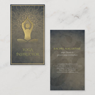Gold Foil Mandala Floral Yoga Meditation Om Symbol Visitekaartje