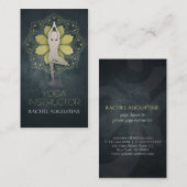 Gold Foil Mandala Floral & Yoga Meditation Pose Om Visitekaartje (Voorkant / Achterkant)