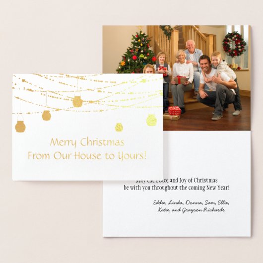 Gold Foil Mason Jar String Lights Folie Kaarten (Display)