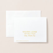 Gold Foil Masonic Freemasonry Thank you Folie Kaarten (Met envelop)