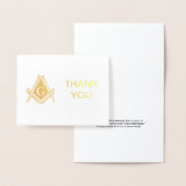 Gold Foil Masonic Freemasonry Thank you Folie Kaarten (Display)