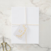 Gold Foil Meandering Vine Wedding Favor Cadeaulabels (Met Koord)