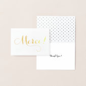 Gold Foil MERCI-kalligrafie Hartelijk dank Folie Kaarten (Display)
