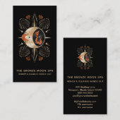 *~* Gold Foil Mermaid Bronze Star Moon Spa Visitekaartje (Voorkant / Achterkant)