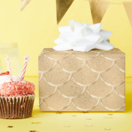 Gold Foil Mermaid Pattern Texture Celebration Cadeaupapier