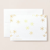 Gold Foil Merriest kerststars Wenskaart Folie Kaarten (Met envelop)