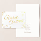 Gold Foil Merriest kerststars Wenskaart Folie Kaarten (Display)