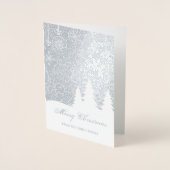 Gold Foil Merry Christmas Foto Wenskaart Folie Kaarten (Voorkant)