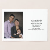Gold Foil Merry Christmas Foto Wenskaart Folie Kaarten (Binnen)