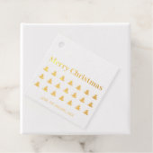 Gold Foil Merry kerstfeestdag cadeautjes Labels (Met doos)