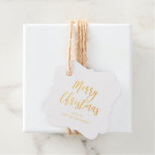Gold Foil Merry kerstfeestdag cadeautjes Labels (Met doos)