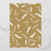 Gold Foil Merry kerstfeestdag fotokaart Folie Feestdagenkaart (Achterkant)